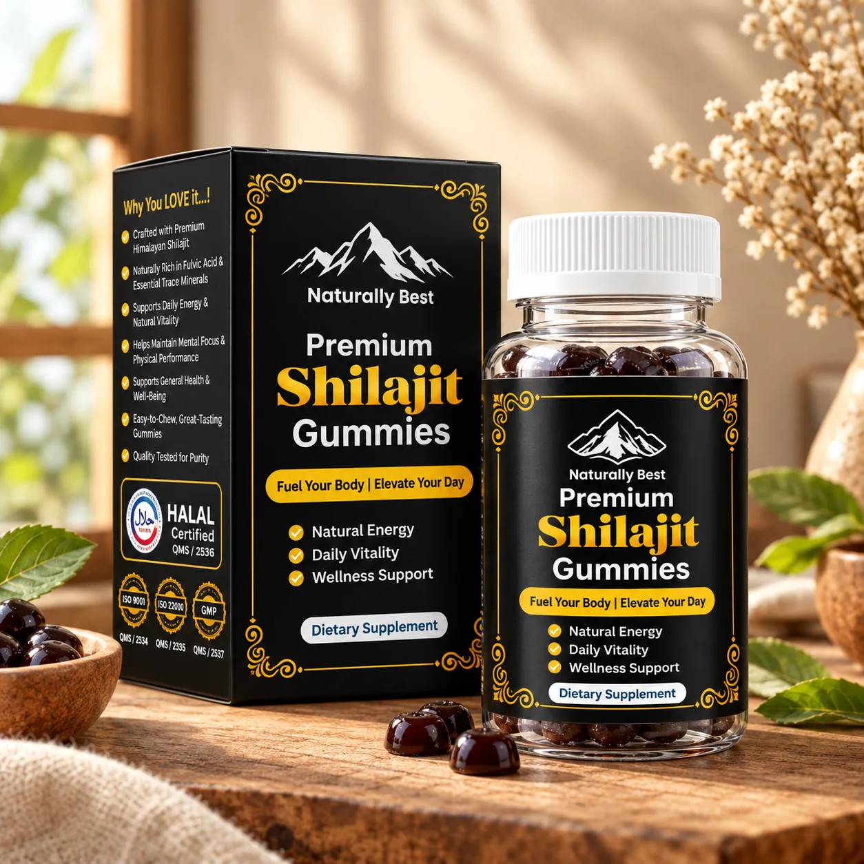 Premium Himalayan Shilajit Gummies - Naturally Best Himalayan Shilajit